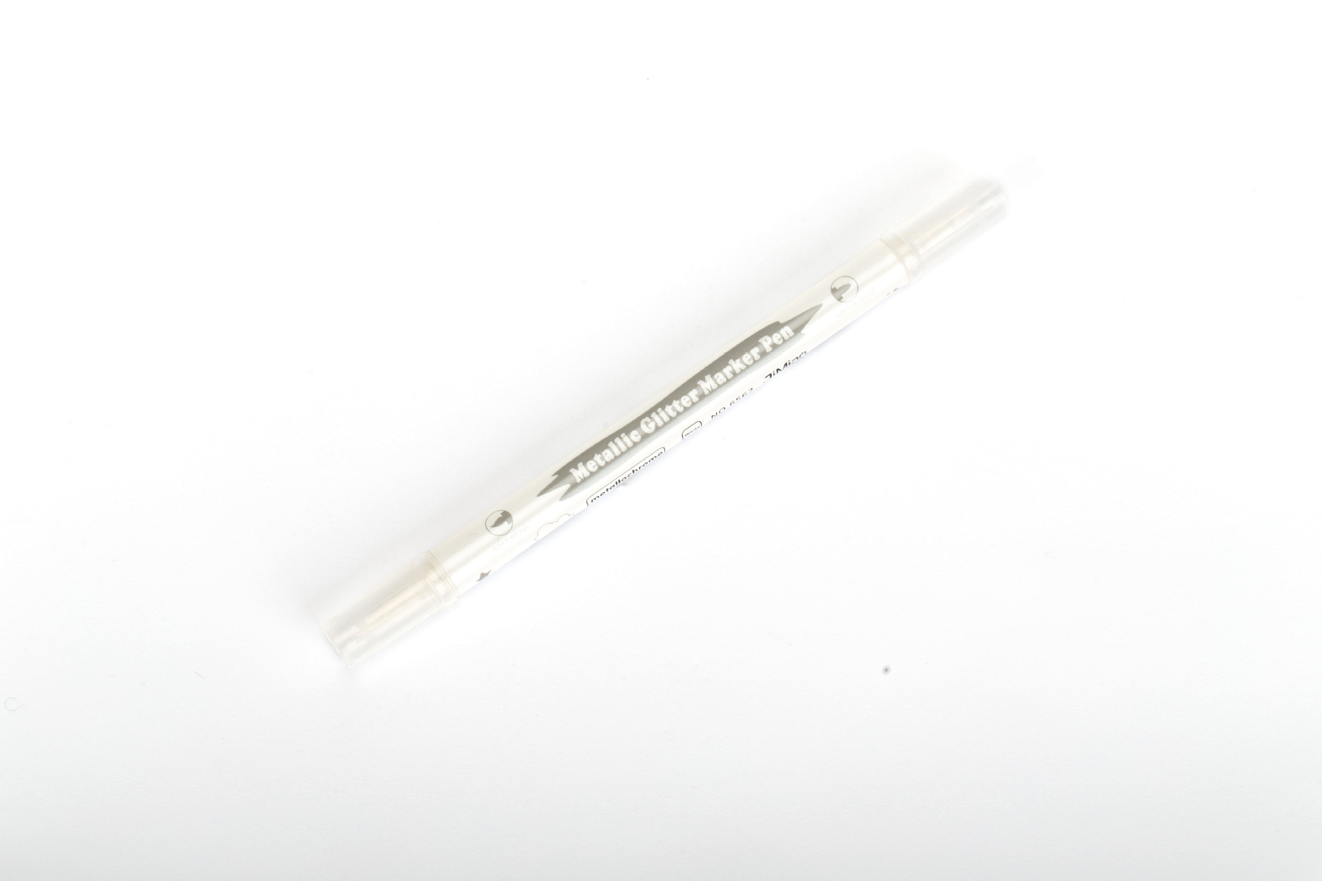 Marca de doble cabeza de metal color suave cabeza de la pluma cuenta de la mano pluma de productos genuinos arte pluma de alto brillo escritura regular pluma de metal brillante de oro