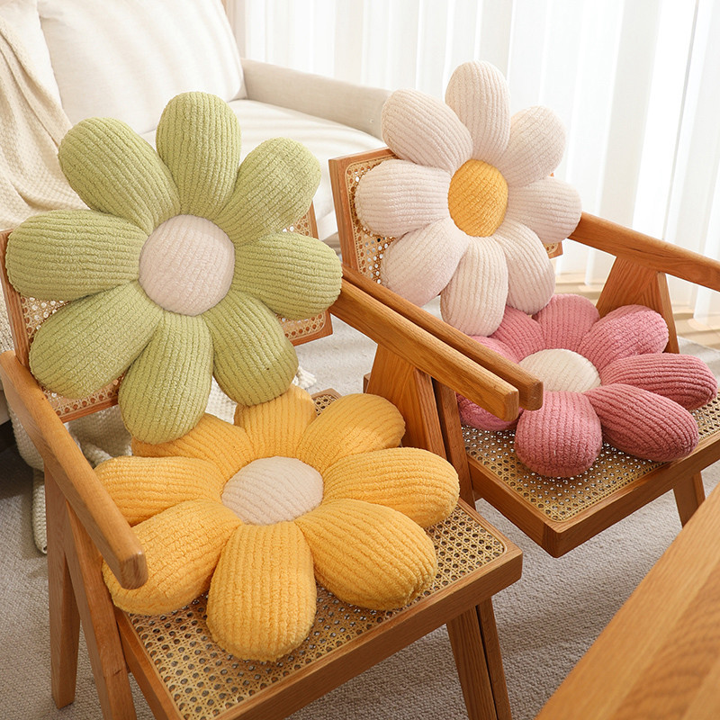 Pequeña margarita flores almohada futón cojín juguetes de peluche muñeca cama cama gran cojín de ventana cojín