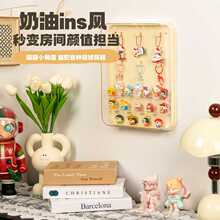 萌粒收纳盒壁挂式小摆件展示盒公仔玩偶展示柜透明防尘手办收纳架