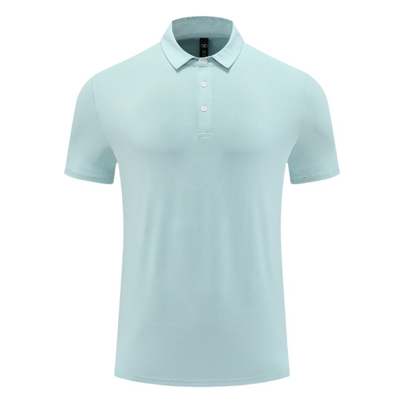 Casual color sólido textura deportes de secado rápido de manga corta Camiseta de los hombres y las mujeres de la misma ropa de entrenamiento de fitness grupo de ropa camisa de polo