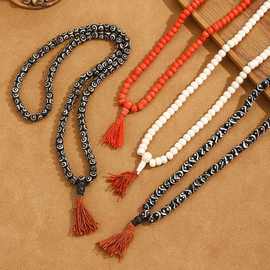 复古长款不规则天眼吊坠项链女民族风可调节挂脖毛衣链高级感配饰