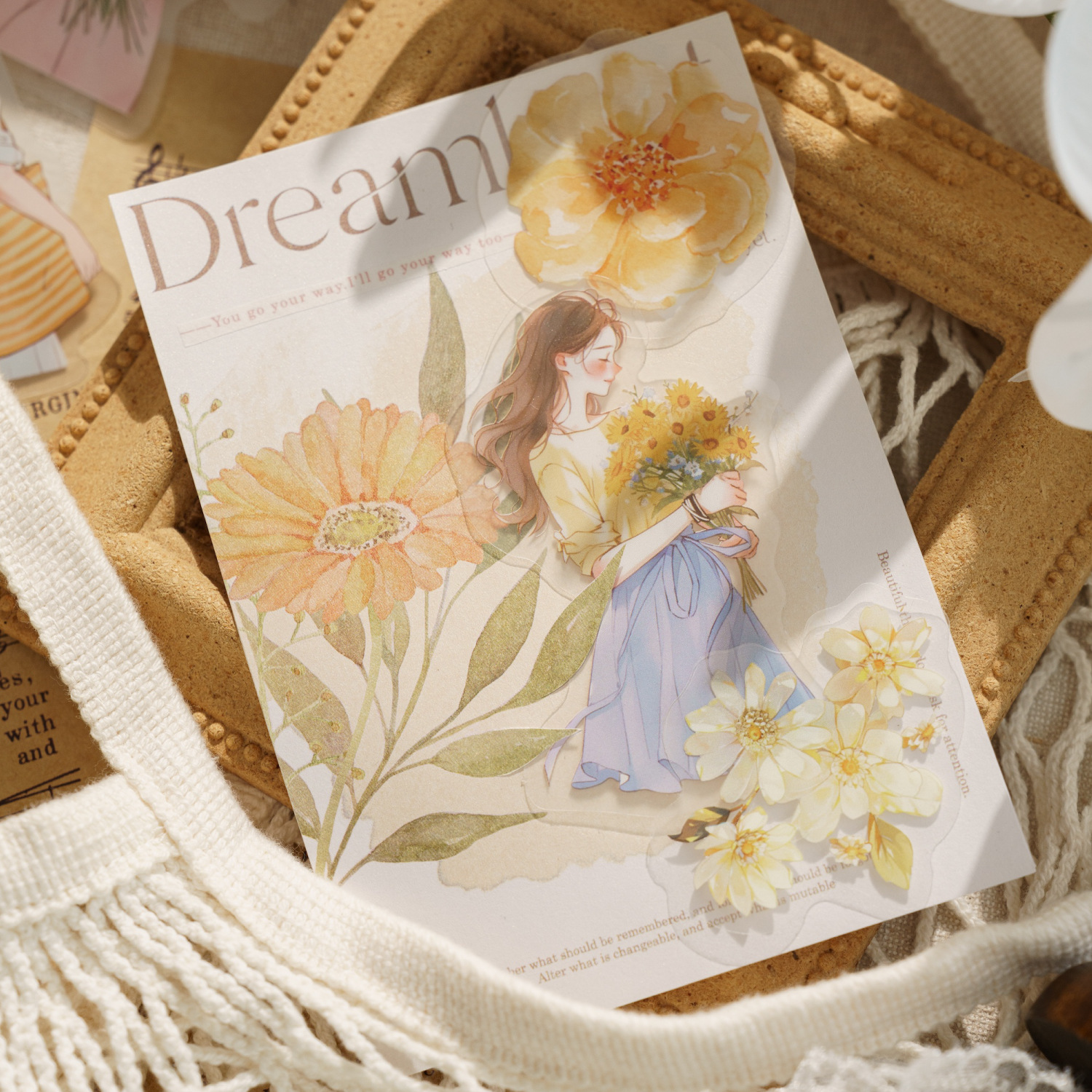 Tangshi PET paquete etiqueta Waltz amor Serie Artística chica diario material 30 piezas en 4 tipos