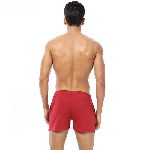 Champion brand A-line men's cotton loose straight-leg underwear breathable exercise shorts thin three-quarter pants home sleep pants