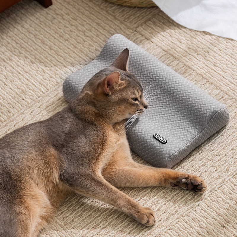 Perro primavera y verano pequeño dinosaurio frijoles frijoles almohada fresca para gatos dormir almohada de cuello almohada cuadrada almohada de mascotas cuatro estaciones