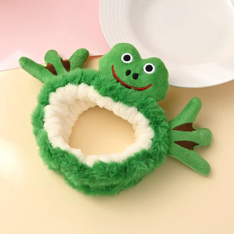 Felpa Rana diadema Otoño e Invierno Nuevo Oído banda de pelo lindo oso fresa cabeza accesorios al por mayor oso Internet celebridad diadema