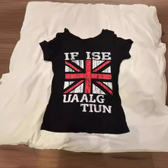 新型純綿日系y2kギャル古着上着半袖亜文化プリントtシャツ黒上着半袖