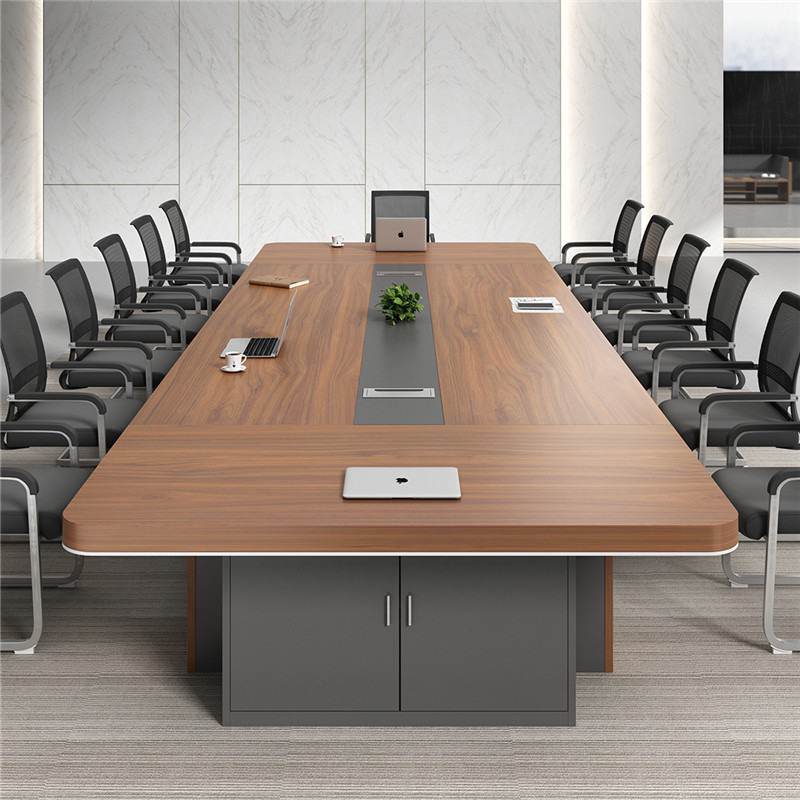 Mesa y silla de reunión simple y moderna, mesa de reunión de oficina multifuncional, mesa larga, mesa de reunión de oficina grande