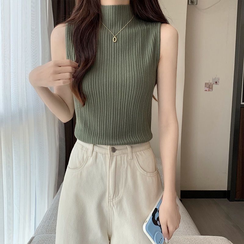 中领加长款背心夏季气质打底衫女外穿雪尼尔洋气内搭上衣显瘦修身|undefined
