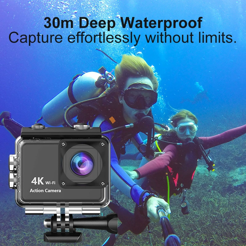 4K спортивная камера с Wi‑Fi, дайвинг-камера DV для подводной съемки, HD, водонепроницаемая для улицы