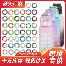 玩果香味杯创意水杯tritan轻奢高级感带吸管儿童运动健身跨境