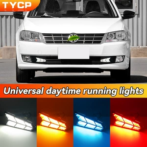 Universal avtomobil üçün böyük ox formalı axan dönmə siqnallı LED gündüz işıqları