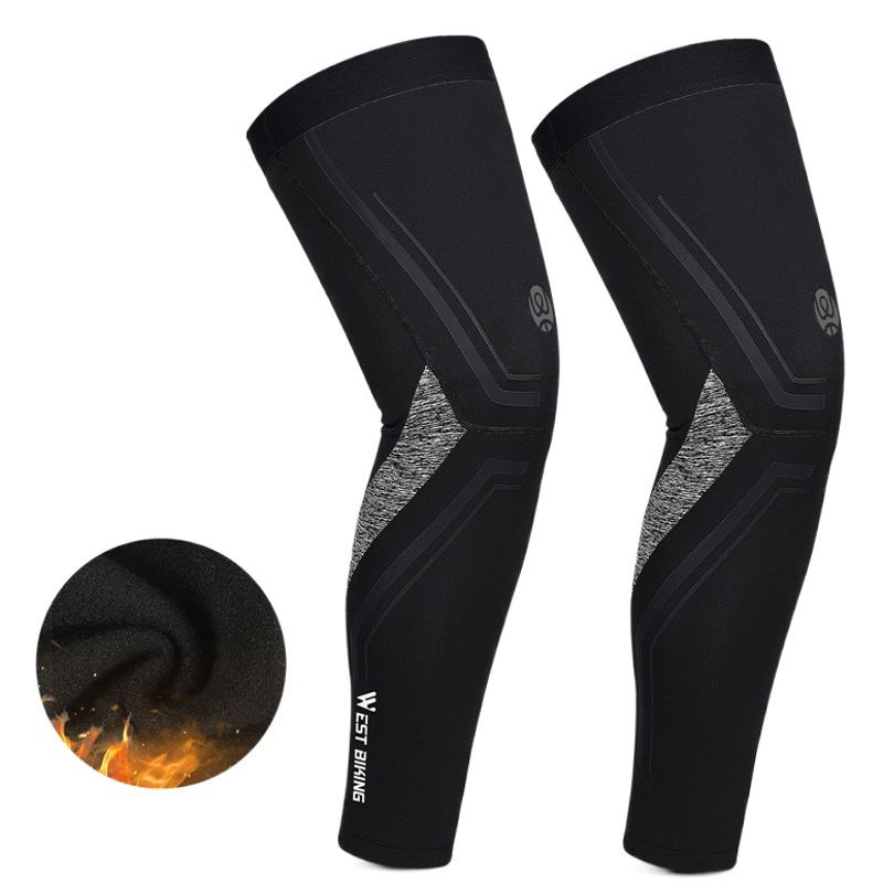 WEST BIKING autumn and winter warm leg cover plus velvet cold-proof basketball running sports leg cover riding outdoor equipment