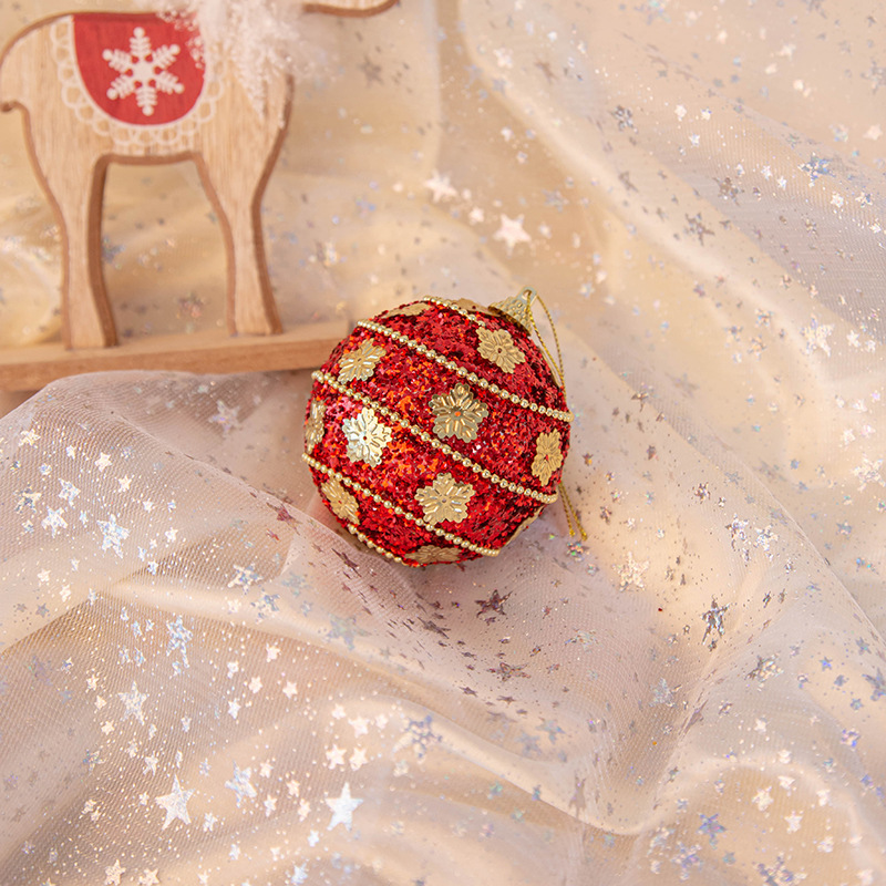 8CM Navidad de color esquinilla escala de pescado ventanas de bolas de Navidad adornos de árbol de Navidad colgantes en stock fábrica al por mayor