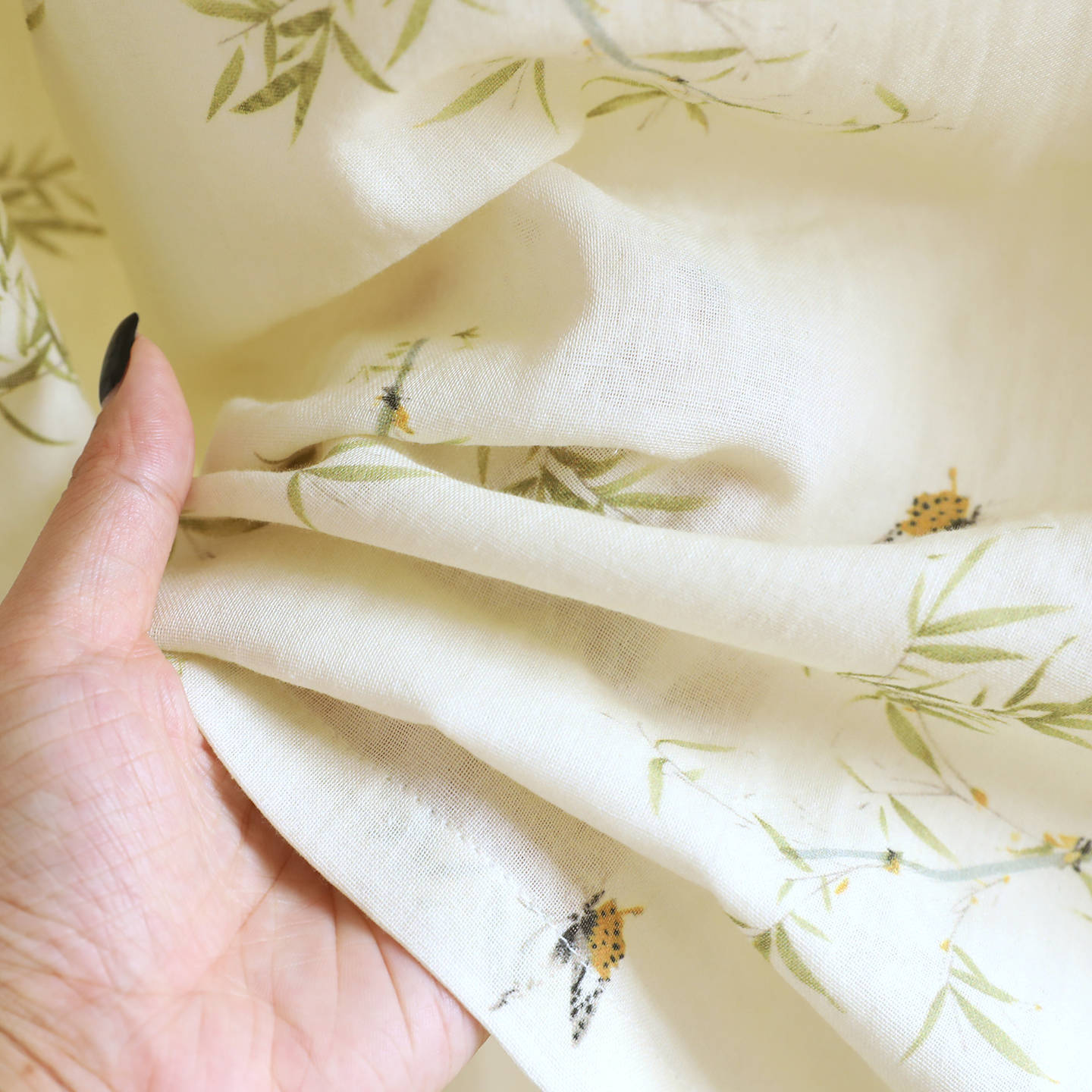 2026 Frühjahr/Sommer Neues Damen-Pyjama-Set 100% Baumwollgaze Chinesischer Stil Rundhals Dünne Ärmel Lange Hose Lose Hauskleidung – Detail 14