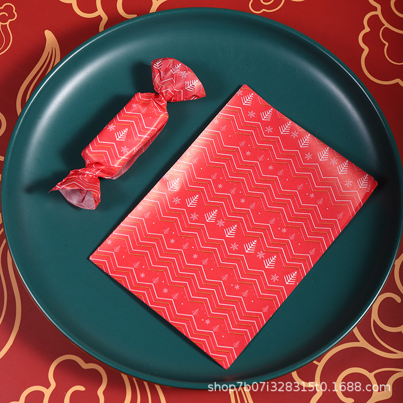 Papel de embalaje de papel de turrón embalaje de papel de caramelo embalaje de papel de turrón papel de caramelo de arroz glutinoso 100 piezas