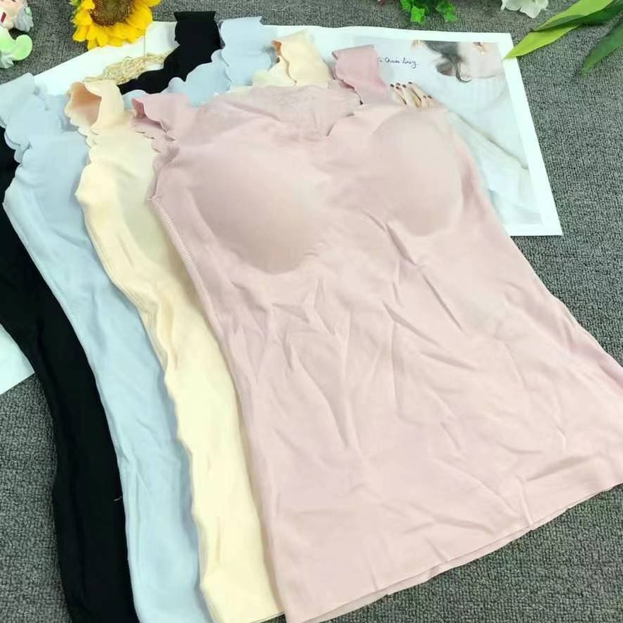 Nuevo chaleco de terciopelo de terciopelo cálido confortable, cálido, no hinchado con cojín de pecho sin marcas, chaqueta interior