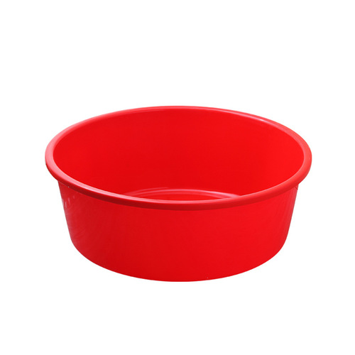 Thickened large plastic big red basin for washing vegetables and pickling large multi-purpose round laundry basin round basin bathing basin