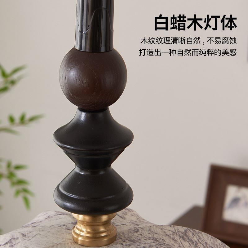 中古风卧室床头灯法式复古书房餐厅餐桌吧台吊线灯护眼布艺小吊灯|undefined