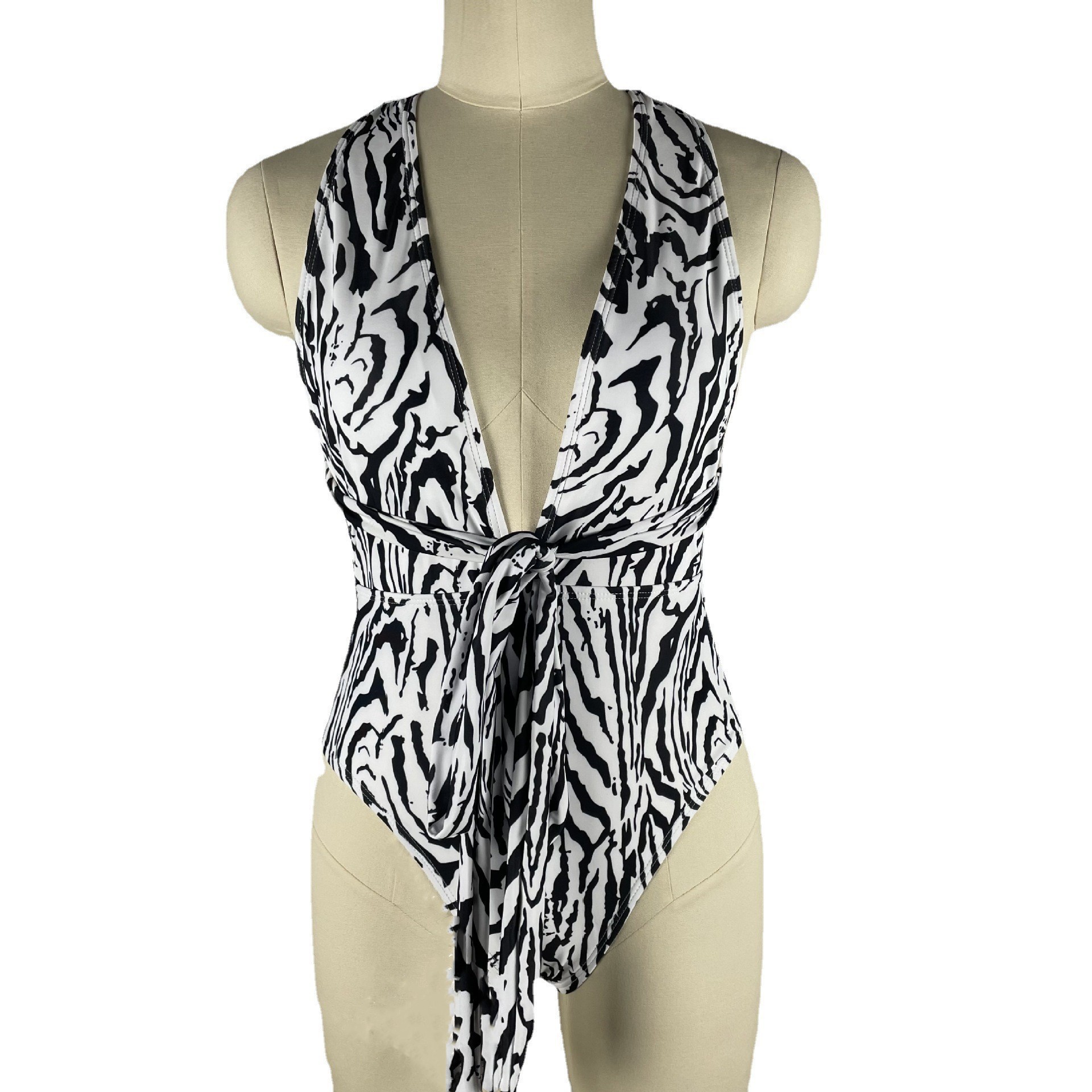 168g Weight Sleeveless Sleeve Length Pullovers Placket Type Polyester Fabric Type Regular Top Length Bodysuit Tops Type 1 Piece Quantity Swimming Pool, Swimming Occasion Breathable Function Skinny Fit Type Zebra Pattern Women'S Gender Printing Design Fashion Style Women's Fashion Zebra Printing 1 Piece One Piece 33