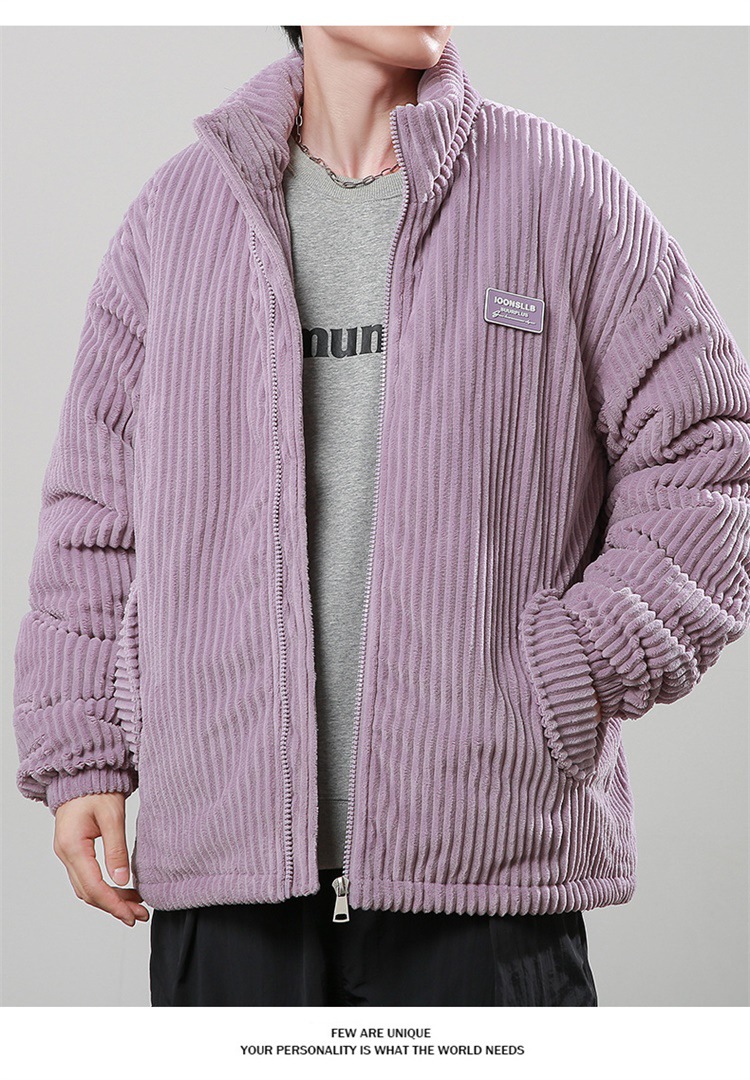 Autumn And Winter Warm Cotton-padded Clothes Men's Corduroy Loose Couple Thickened Windproof Cotton Clothes American Retro Cold-resistant Jacket_voghion.com