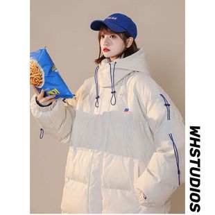 Cotton-padded coat winter women's thickened warm cotton-padded coat couple's fashion brand bread coat winter cotton-padded coat 2023 New