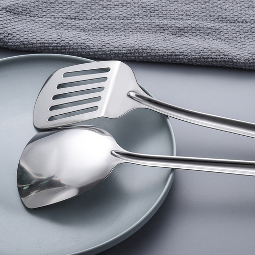 Wood grain handle stainless steel spatula soup spoon frying spatula colander insulated kitchen utensils kitchen cooking set wholesale