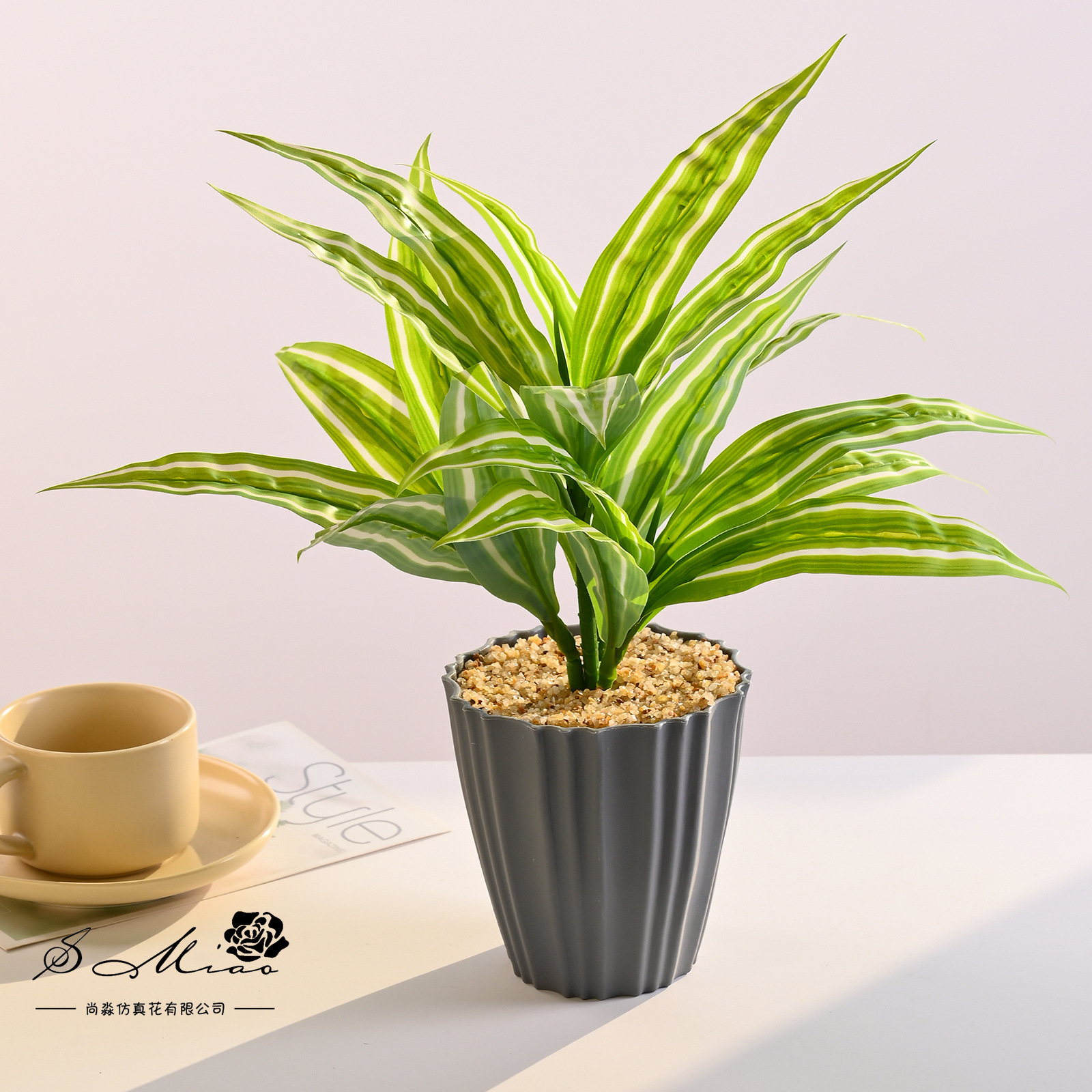 Árbol de hierro brasileño verde oscuro, planta verde, simulación, planta en maceta, decoración de estudio fotográfico para el hogar creativo, planta verde artificial, simulación, bonsái