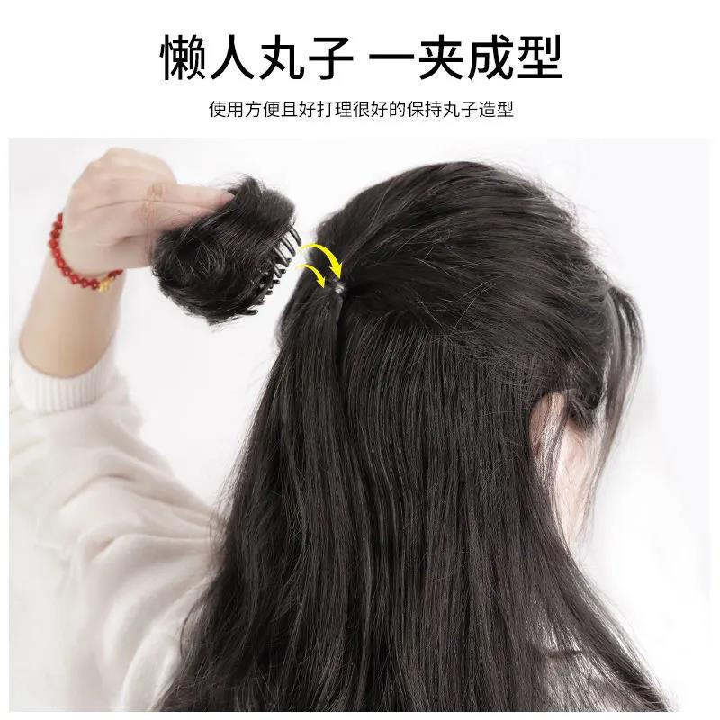 Wig female ball head hair clip hair bag small half ball head simulation hair curler wig bag source factory wholesale