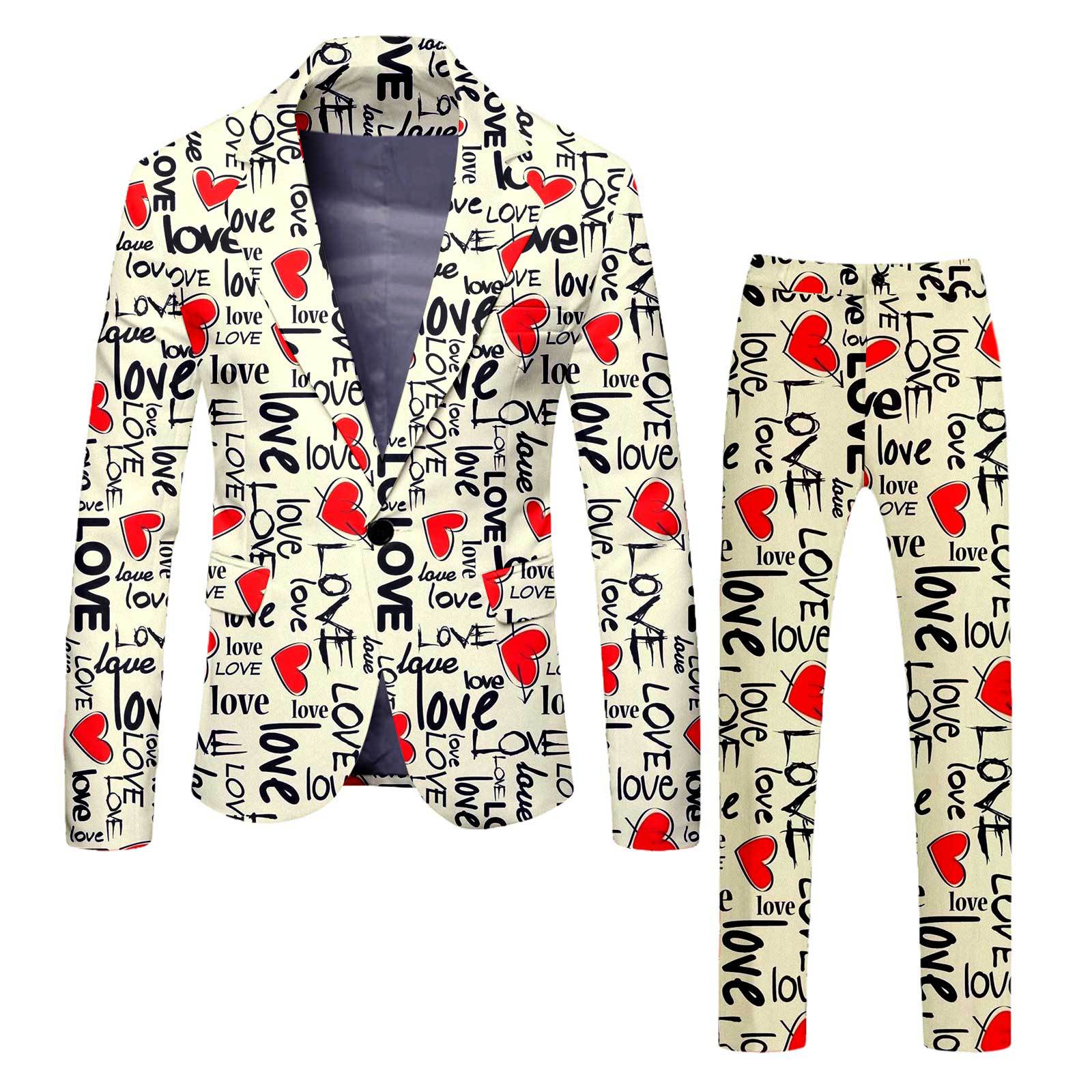 Serie del día de San Valentín traje de hombre transfronterizo traje ligero negocio diario abrigo a juego ropa de hombre fuente mayorista