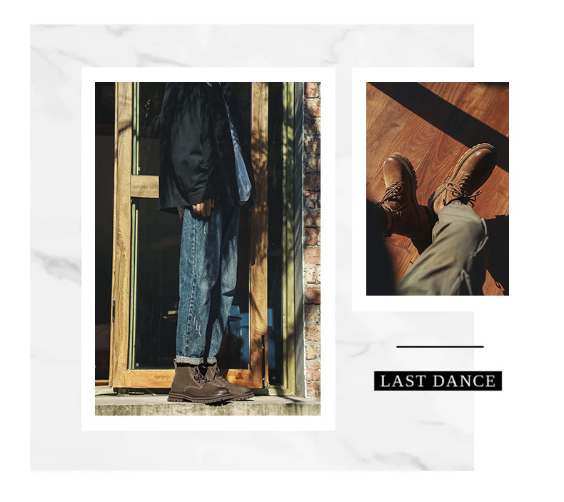 Nouvelles bottes courtes tendance d'automne, grandes bottes jaunes assorties, bottes de travail pour hommes, chaussures pour hommes_voghion.com