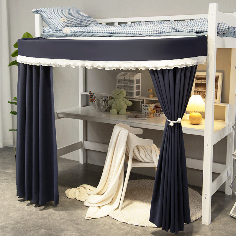 Dormitorio de estudiantes universitarios, cortina de bloqueo de mesa, cama, cortina de espacio de privacidad, cortina de mesa de sombreado epitaxial de pista en forma de U
