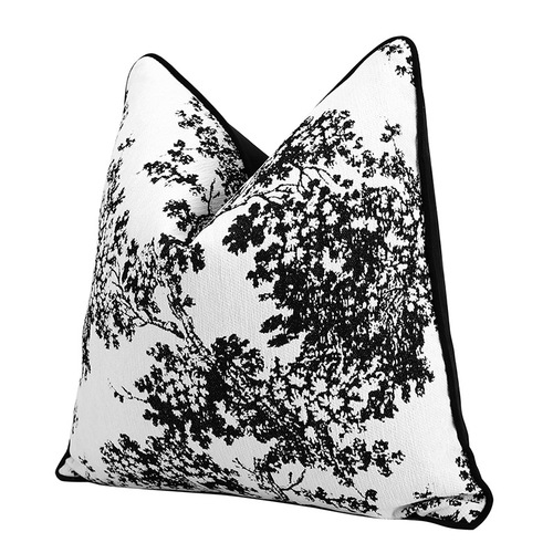 Factory direct sales black and white plush Nordic style living room sofa model room luxury high-end cushion pillow cover wholesale