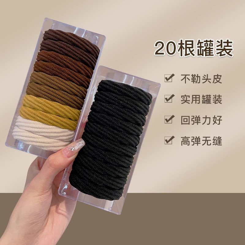 Cabeza de la cuerda 2025 nuevo anillo de cabello de alta gama para mujeres simple de alta elasticidad de cabello de cabello duradero para atar el cabello cubierta de banda de goma