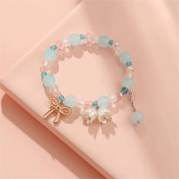 Blue bracelet, orchid