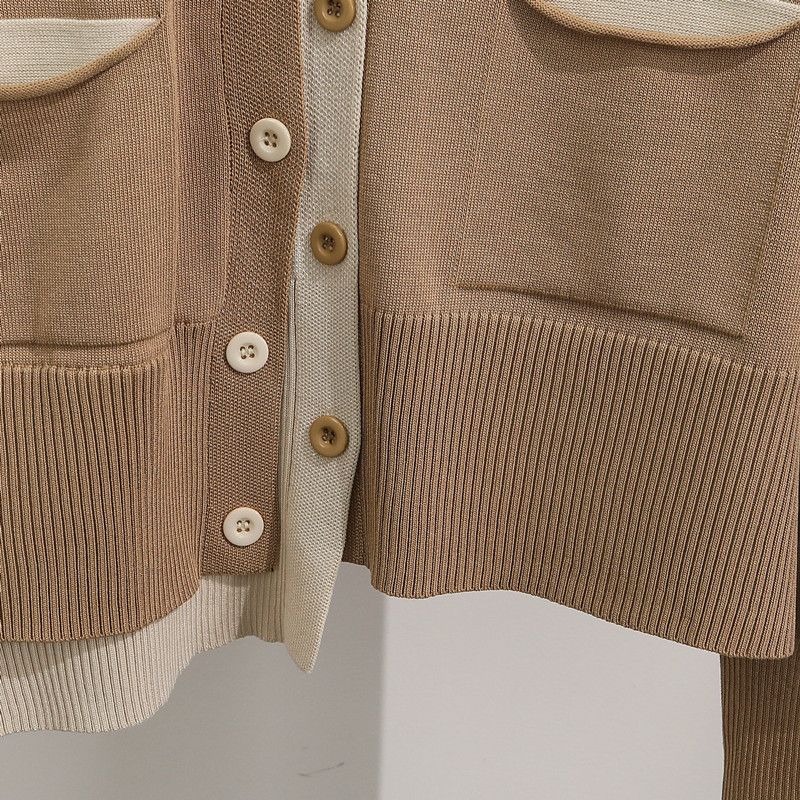 Damenbekleidung Modischer Anzug in großer Größe, lockerer, schlanker zweiteiliger Pullover mit hoher Taille und weiten Beinhosen, gestrickter zweiteiliger Anzug_voghion.com
