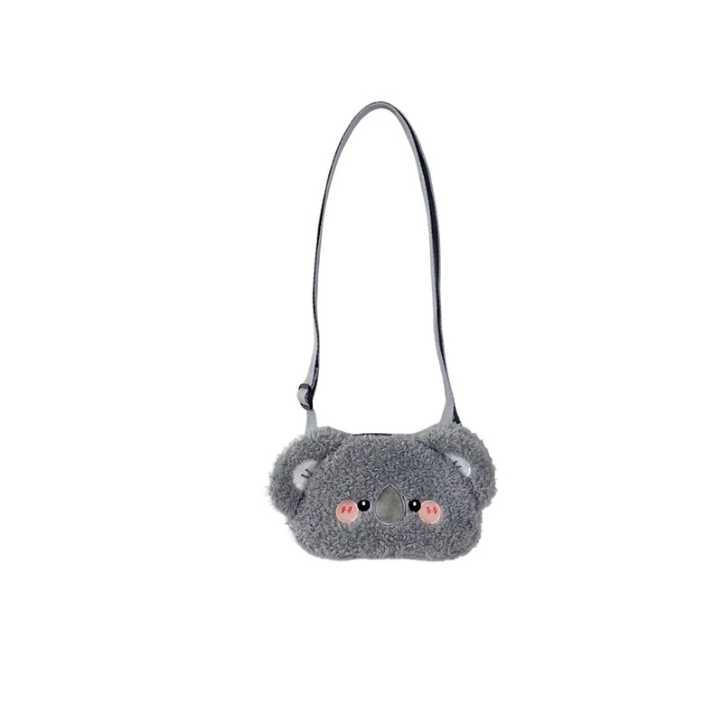 Animal pequeño lindo bolso de hombro para niñas pequeño mini bebé bolso de cambio 2025 otoño y invierno nuevo bolso de peluche para niños