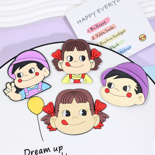 No Two Home pvc Cartoon Rubber Phone Shell Patch Milk Girl No Two Sister Male and Female Couple Doll Silicone Patch DIY