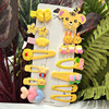 Children's hair accessory for princess, cute set, hairpins, cartoon hairgrip, flowered, internet celebrity