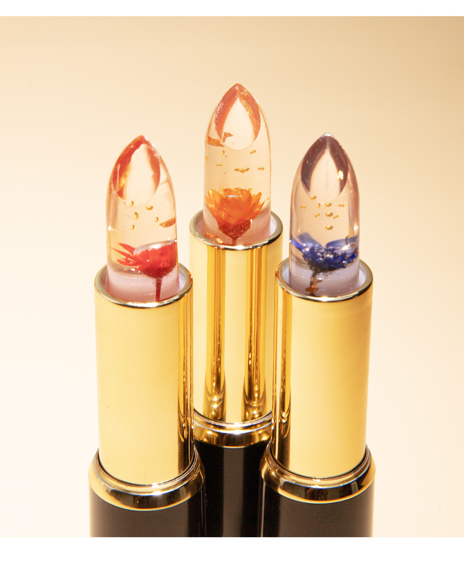 Hellokiss jelly Flower Lipstick Moisturizing, hydrating, long-lasting and color-enhancing gold foil thermochromic lipstick is selling well across borders undefined