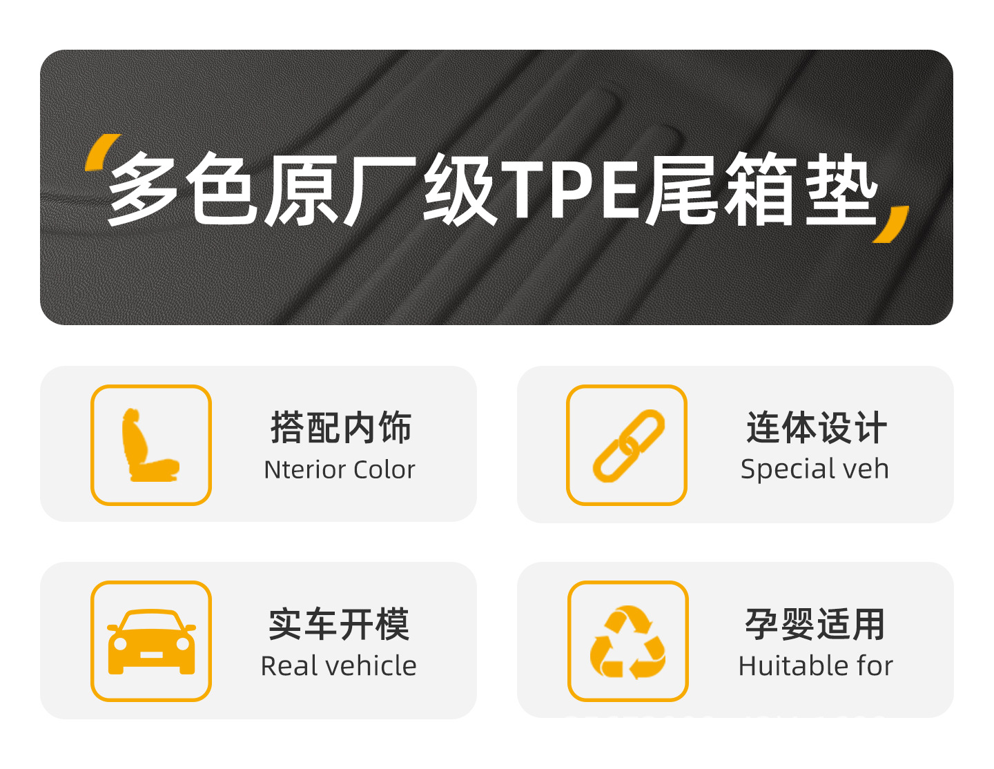 Suitable for Beijing Bj30 Trunk Mat, 24-27 Model-Specific Integrated Travel-Style Tpe Car Trunk Mat