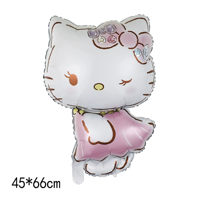 Hello Kitty, заколки для волос в виде шарика, детская композиция с бантом, украшения, опт, подарок на день рождения