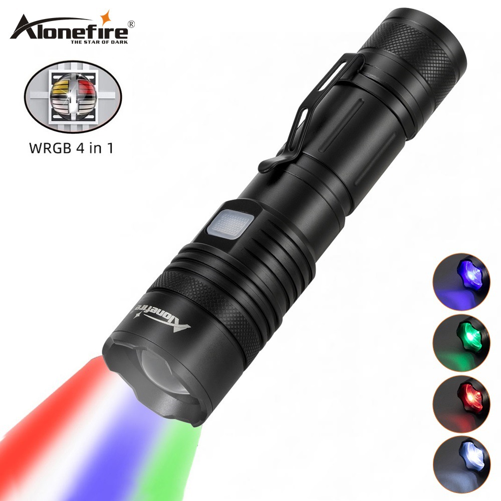 X37 cross -border new four -color strong light flashlight USB…