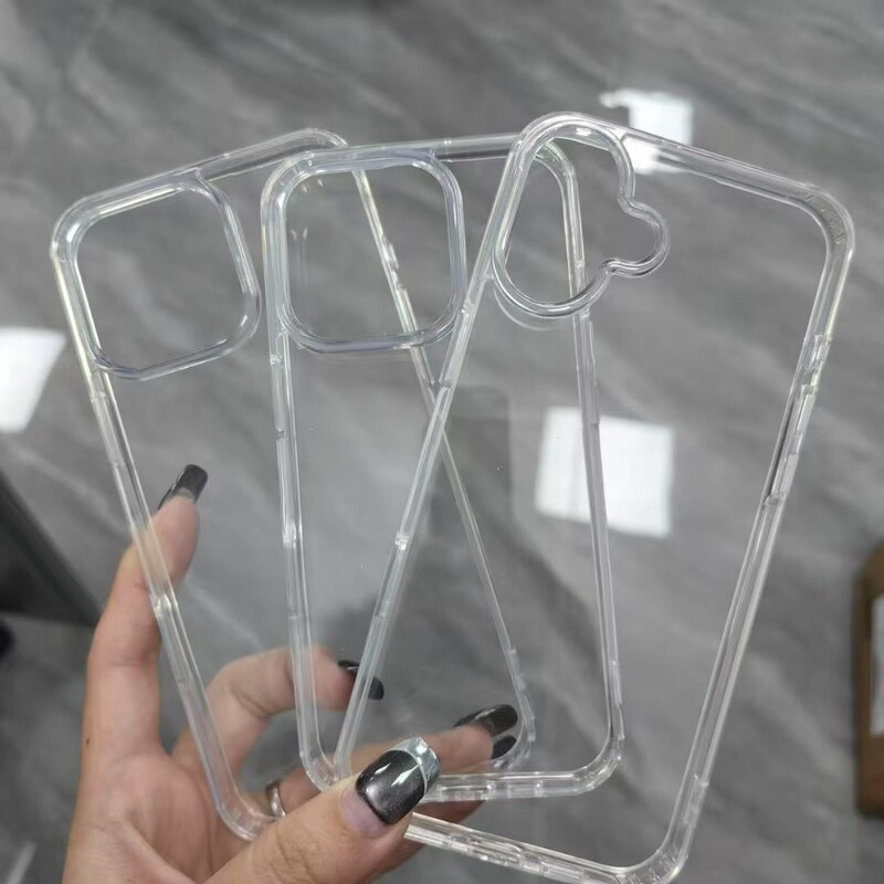 DIY Transparent Acrylic Anti-Fall Iphone16Promax Suitable for Apple 17 Painted Large Hole 14 Mobile Phone Case 13