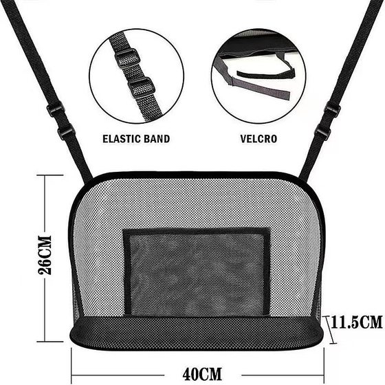 Amazon car two-seat storage net bag hanging bag car storage bag leather car storage bag wholesale