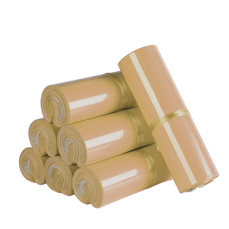 Bolsa exprés de color té con leche, material nuevo, envío por correo, transporte, bolsa de embalaje logística, embalaje exterior autosellado, bolsa exprés engrosada personalizada