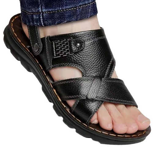 New summer sandals for men, beach shoes for outdoor wear, non-slip soft sole dual-purpose sandals, waterproof casual shoes, supermarket wholesale