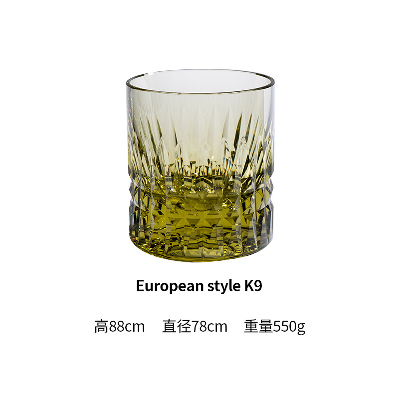 Nuevo estilo europeo whisky vino vidrio moda K9 cristal vino vidrio luz lujo hogar whisky creativo cristal taza