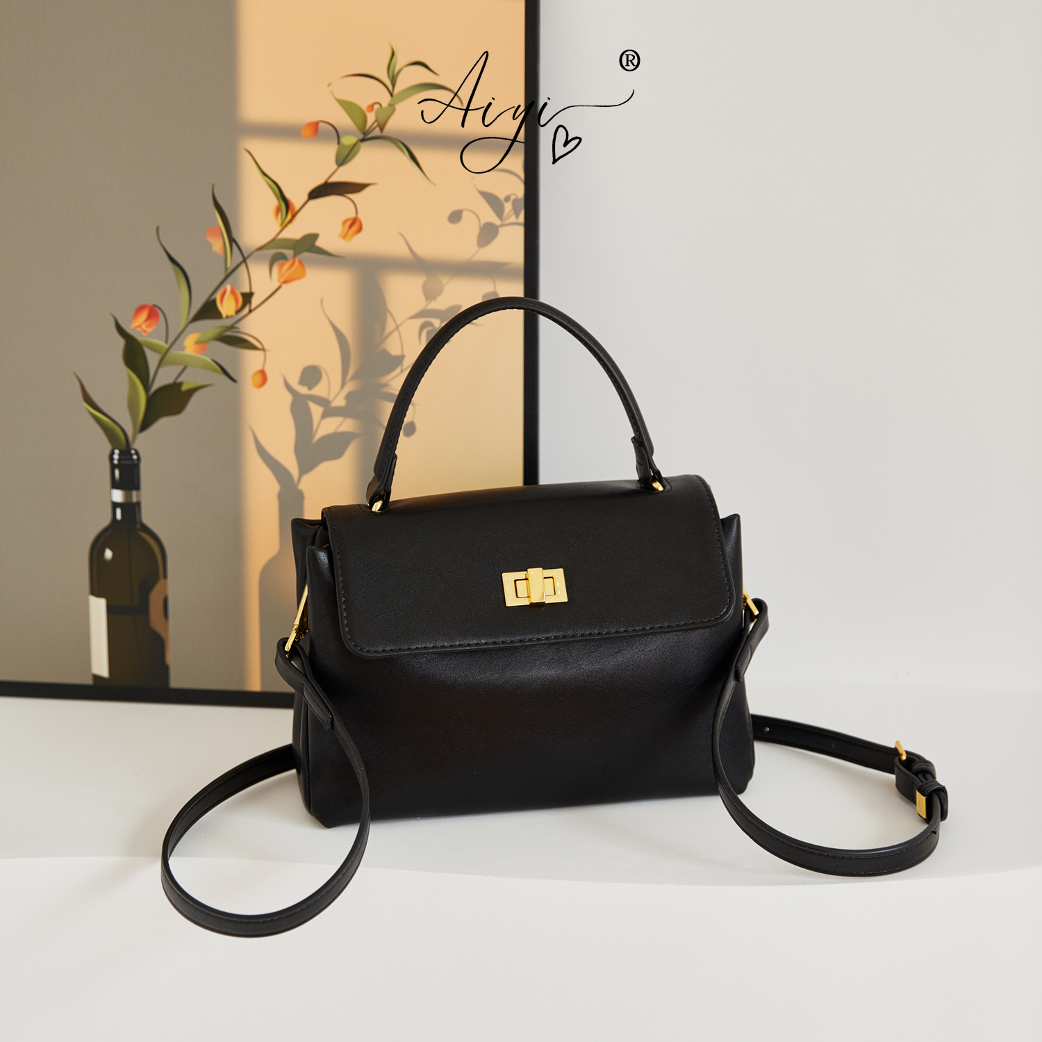 New Cross-border Women's Bag, High-end and Versatile, Single Shoulder Crossbody Bag, Niche Soft Leather Texture, Women's Hand-held Small Square Bag_voghion.com