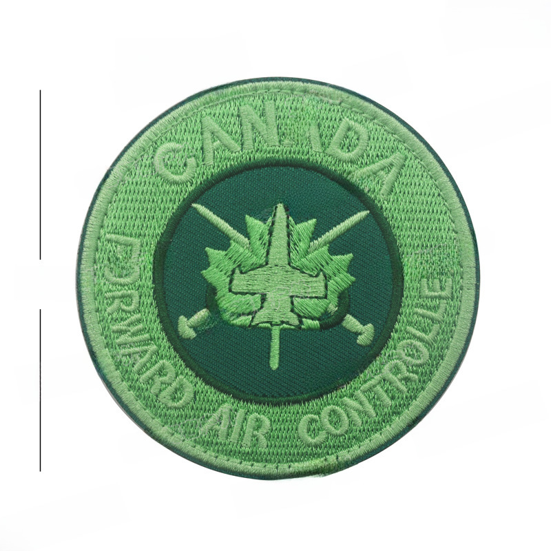 (2개) 국경 간 소스 재고 캐나다 FAC 컨트롤러 완장 호주 벨크로 자수 천 스티커