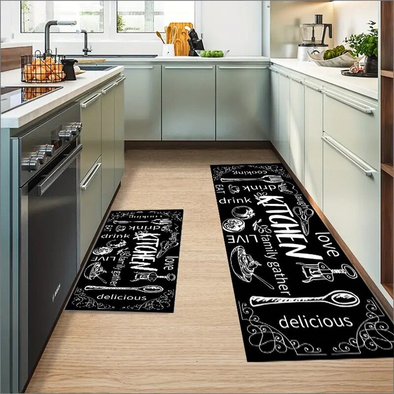 Cross-border explosions Amazon generation hair crystal velvet kitchen carpet floor mat absorbent non-slip entrance bathroom mat